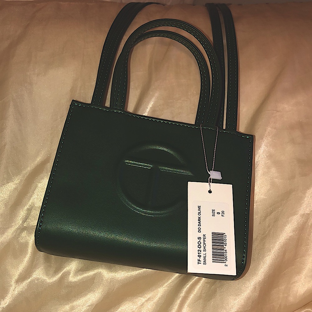 Small olive green Telfar bag